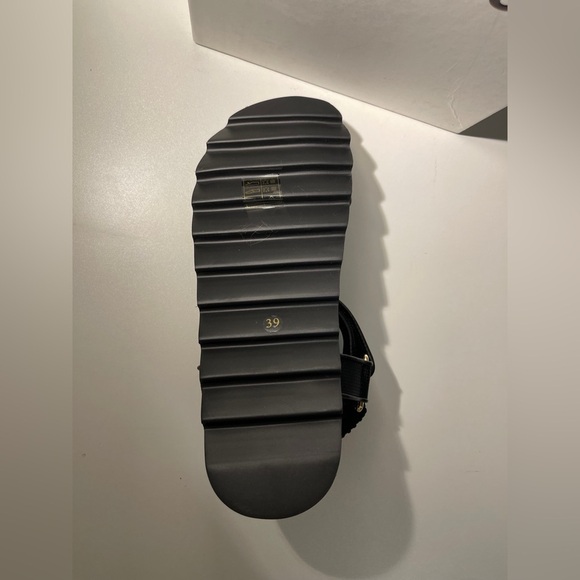 Sandro Black Multicolor Woven Strap Sandals Size 9 / 39 - Picture 6 of 8